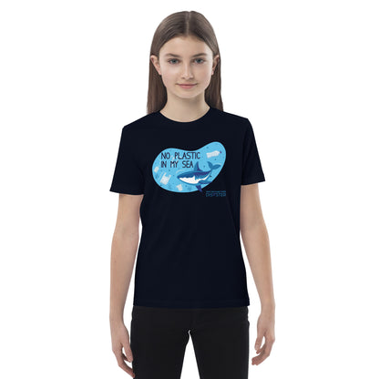 Organic Cotton Kids T-Shirt - No Plastic in My Sea