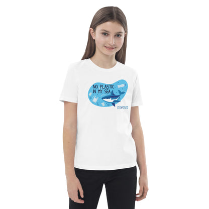 Organic Cotton Kids T-Shirt - No Plastic in My Sea