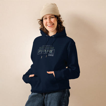 Let's Built a Sustainable Future Felpa con Cappuccio (Unisex)